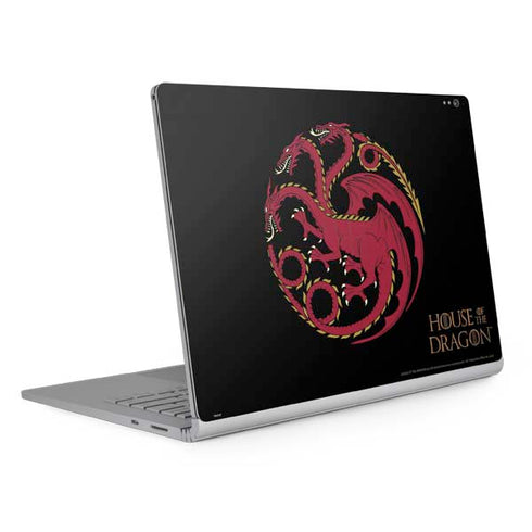 HBO House of the Dragon Red Tararyen Sigil Surface Book 2 13.5in Skin